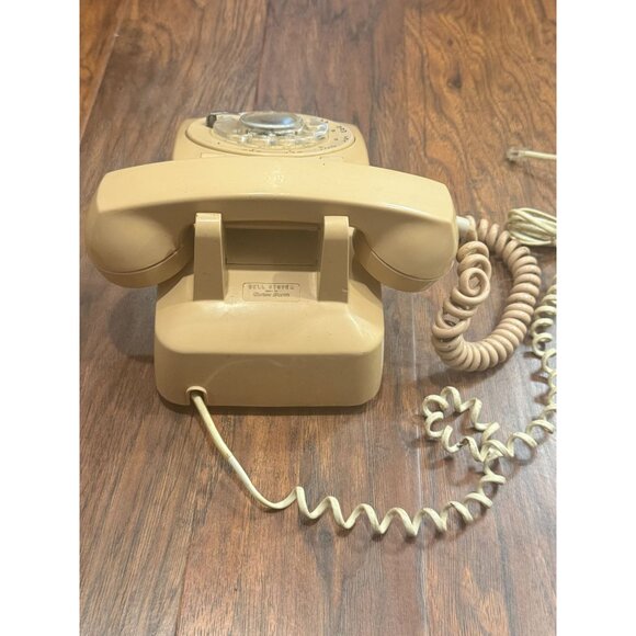 VTG 1963 Western Electric Bell System Beige Rotary Dial Telephone Phone UNTESTED - Picture 5 of 11